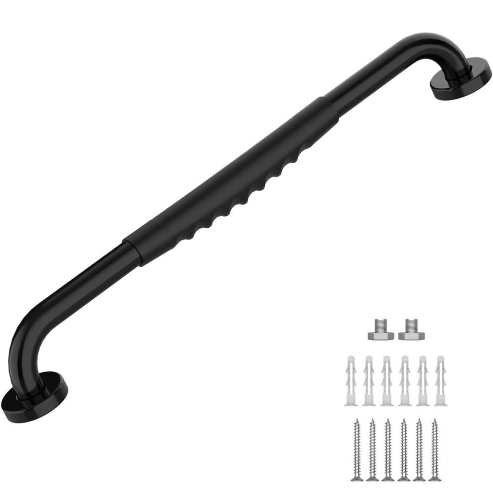Zepolu Black wall Grab Bar with Mounting Hardware